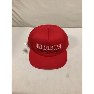 Vintage 80s Jansport Indiana University Red Trucker Cap Hat Snapback